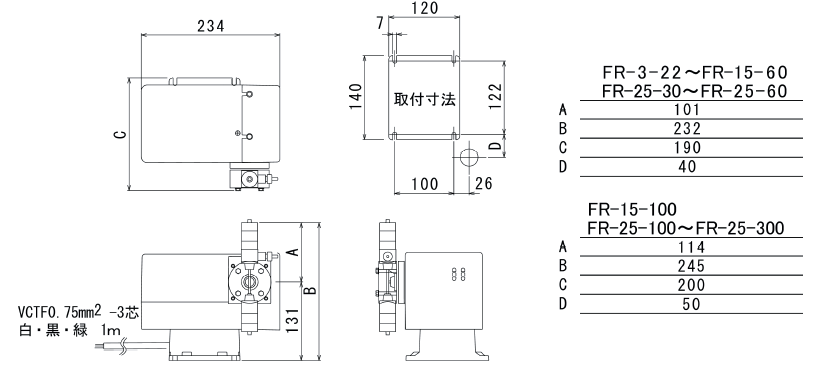 フジカフィーダー　滅菌装置　外形寸法